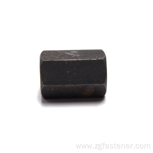 Long hexagon connection nuts black oxide